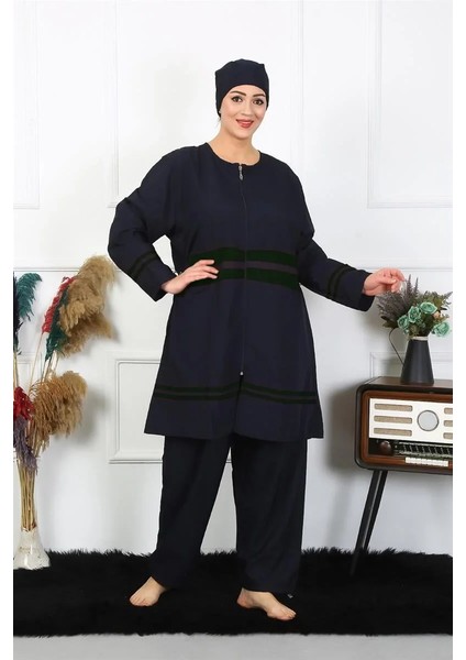 Moda Büyük Beden Tesettür Mayo Lacivert fırsatları