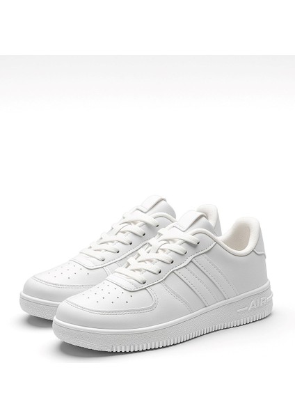 Günlük Unisex Spor Ayakkabı Bağcıklı Dikiş Detaylı Hafif Kalın Yüksek Taban Sneaker 4005