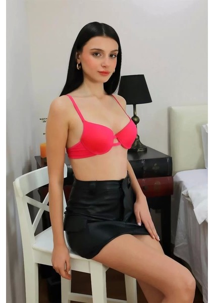 Moda Kadın Destekli Balenli Sütyen Fuşya fırsatları