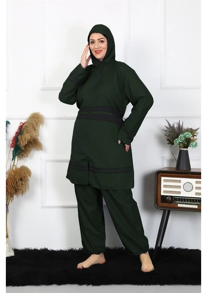 Moda Büyük Beden Tesettür Mayo Haki fiyatları