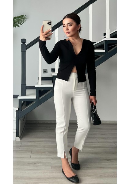 Siyah Fermuar Detaylı Uzun Kollu Bluz fırsatları