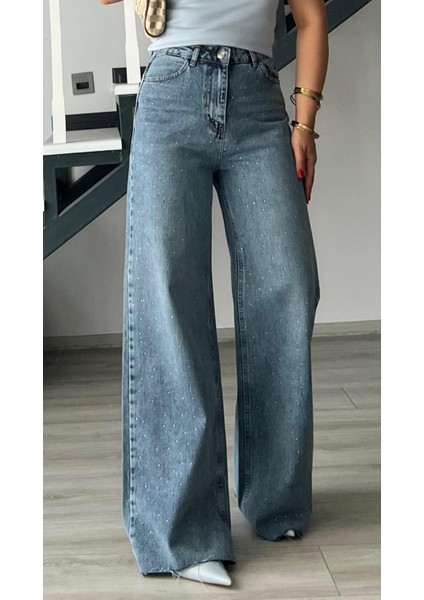 Minimal Taşlı Palazzo Jean