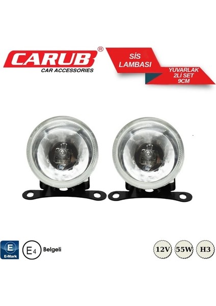Carub Sis Lambası Yuvarlak 9cm 12V Beyaz Emark Belgeli fiyatları