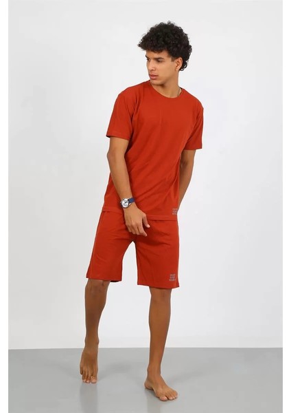 Moda Erkek Pamuk Lakost Alt Üst Kaprili Pijama Takım Kremit fiyatları