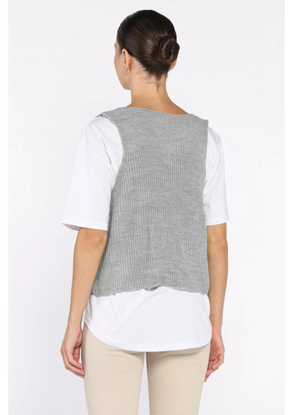 Kadın Ön Bağlamalı Triko Yelek (S-M-L-Xl Uyumludur) P-00017993 modelleri