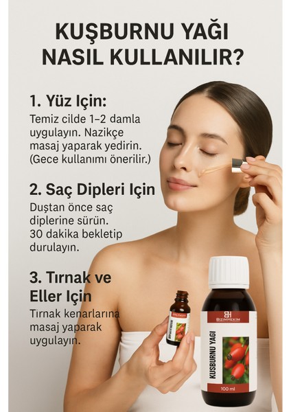 Kuşburnu Yağı 100 ml | %100 Doğal Soğuk Pres | Leke Karşıtı – Cilt Bakımı – Nemlendirici modelleri