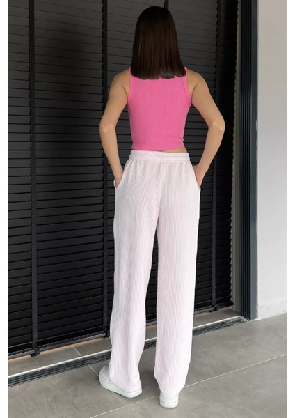 Kadın Su Yolu Çizgili Bol Paça Pantolon P-00017995 modelleri