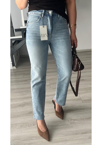Açık Mavi Osl3 Boy Fit Jean
