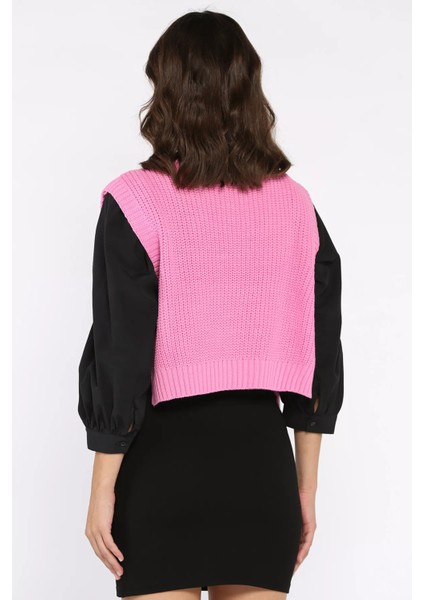 Yan Bağlamalı Incili Triko Süveter (S-M-L-Xl Uyumludur) P-00017994 modelleri