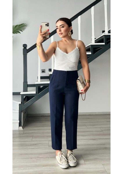 Lacivert Flatolu Pantolon fırsatları