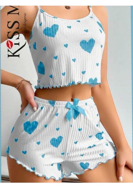 Kadın Pijama Takımı – Askılı Üst & Şort