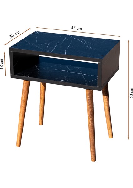 Royal Plak ve Pikap Çalar Sehpası Siyah Mermer Desenli fırsatları