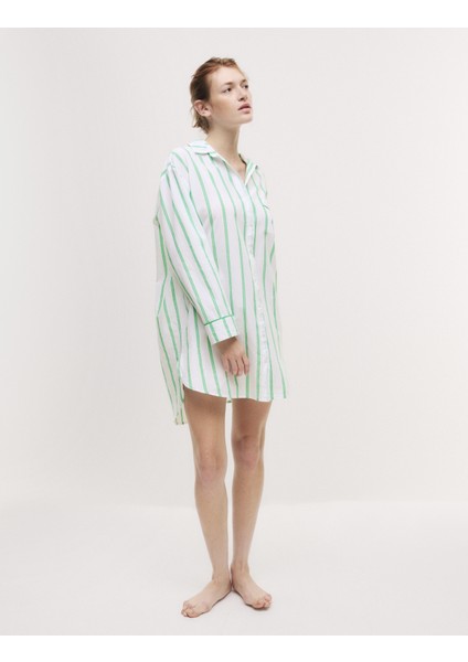 Cool Comfort™ Çizgili Gecelik