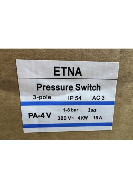 1-8 Bar - Trifaze Basınç Şalteri - 1 Koli 20 Adet
