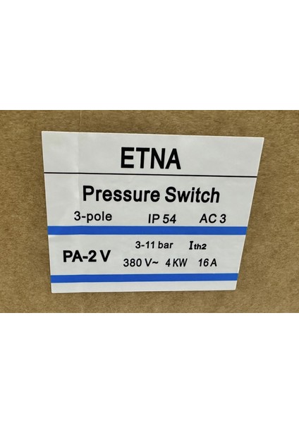 3-11 Bar - Trifaze Basınç Şalteri - 1 Koli - 20 Adet