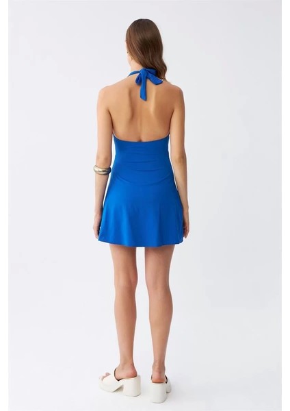 Moda Kadın Fiyonklu Sax Elbise Mayo indirimleri