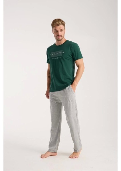 Moda Erkek Yeşil Kısa Kol Pijama Takımı fiyatları