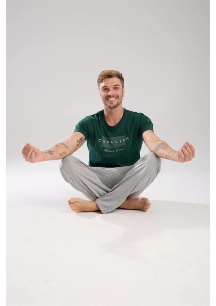 Moda Erkek Yeşil Kısa Kol Pijama Takımı fırsatları