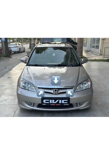 Civic Vtec2 Kaput Uç Krom Kaput Nikelaj 2003-2005