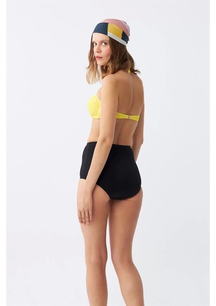 Moda Kadın Straplez Sarı Yüksek Bel Bikini Takımı indirimleri