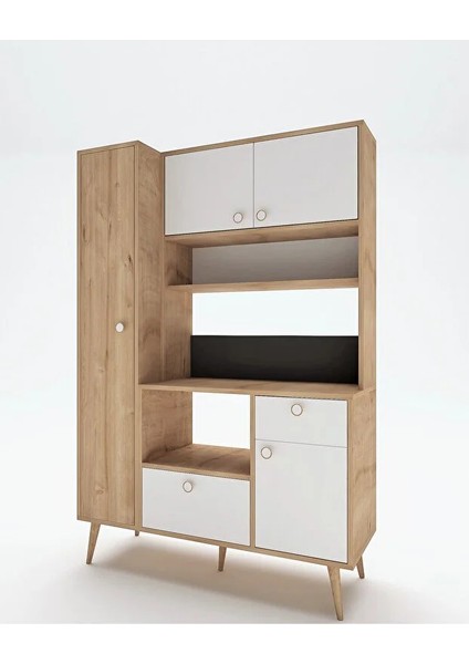 Colombia Kahve Köşesi – Çok Amaçlı Mutfak Dolabı | Airfryer Organizeri & Raflı Depolama Ünitesi fiyatları