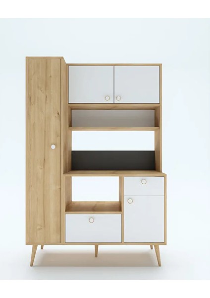 Colombia Kahve Köşesi – Çok Amaçlı Mutfak Dolabı | Airfryer Organizeri & Raflı Depolama Ünitesi fırsatları