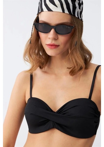 Moda Kadın Straplez Siyah Bikini Takımı fırsatları