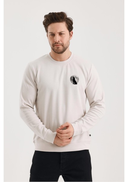 Unısex Ön Arka Baskılı Sıfır Yaka Sweat modelleri