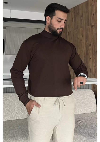 Erkek Dik Yaka Basic Triko Kazak P-00018337