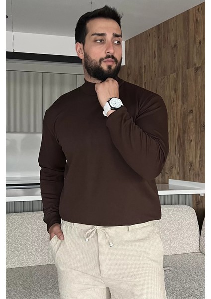 Erkek Dik Yaka Basic Triko Kazak P-00018337 fiyatları