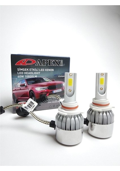 Tofaş H4 Beyaz LED Xenon Far Ampulu Güçlü Işık Şimşek Etkili