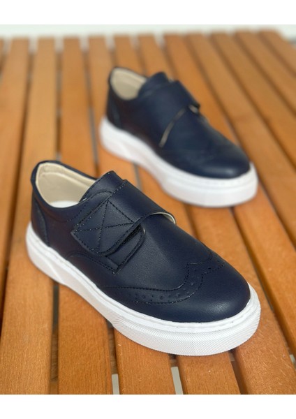 Erkek Çocuk Günlük Ayakkabı Kalın Tabanlı Cırtlı Bağlama Türkiye Üretimi