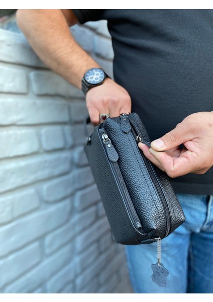 Ettero Siyah %100 Hakiki Deri El Çantası