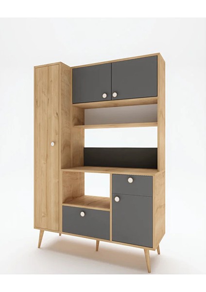 Colombia Kahve Köşesi – Çok Amaçlı Mutfak Dolabı | Airfryer Organizeri & Raflı Depolama Ünitesi modelleri