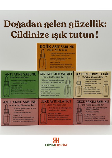 Skinology 6’lı Doğal Cilt Bakım Sabunu Seti | , Leke, Gözenek, Aydınlatıcı