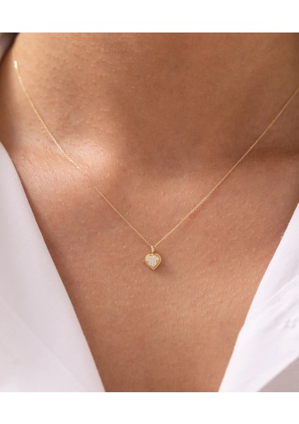 Aşkın Işıltısı Kalpli 14 Ayar Altın Kolye fiyatları