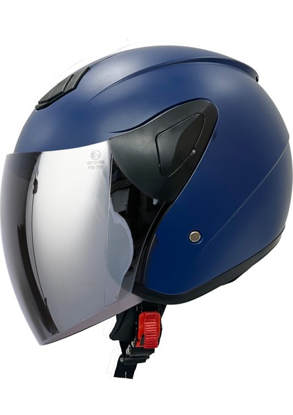 Sw 733 Mat Mavi Yarım Kask