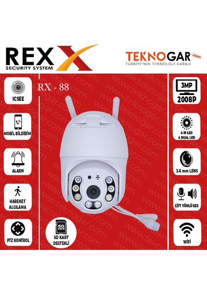 Rex Rx-88 Wıfı Smart Kamera