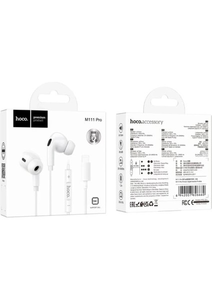 Hoco M111 Pro Primero Lightning Kulakiçi Mikrofonlu Kablolu KULAKLIK-(5775) modelleri