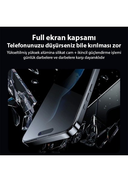 Ally iPhone 14 Pro Privacy Hayalet Full Koruma Tempered Cam Ekran KORUYUCU-(5775) modelleri