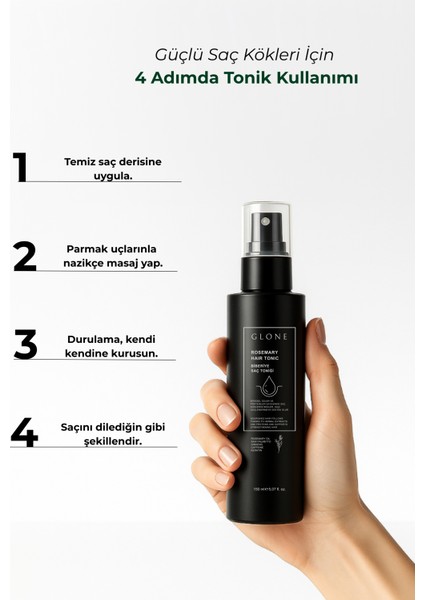 Biberiye Saç Toniği | 150ml | Keratin & Kafein | Saç Kökü Güçlendirici ve Sağlıklı Uzamaya Yardımcı fırsatları