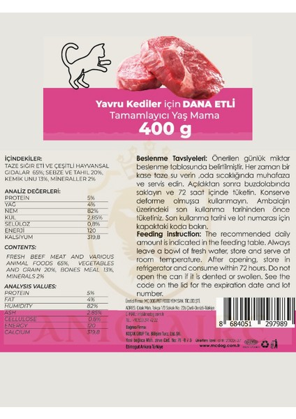 Karışık Yavru Kedi Konservesi 3 Çeşit 16 Adet modelleri