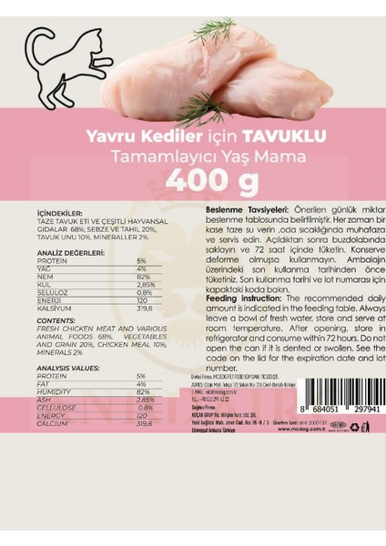 Karışık Yavru Kedi Konservesi 3 Çeşit 16 Adet