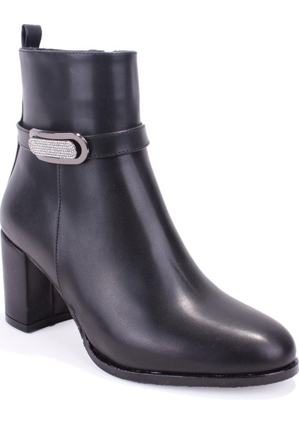 DZA07-7251759 Siyah Klasik Topuklu Kadın Bot