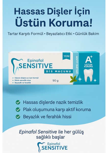 Anti-Tartar Hassas Diş Macunu 90G x 2 Adet (Toplam 180G) fırsatları