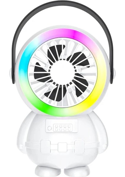 Ally Şarjlı Astronot Fan Vantilatör Taşınabilir El - Masa Üstü Vantilatör 1500MAH-(5775)