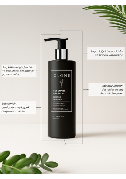 Biberiye Şampuanı | 250ml | %3 Procapil & Biotin | Saç Kökü Güçlendirici ve Hacim Veren, Sülfatsız indirimleri
