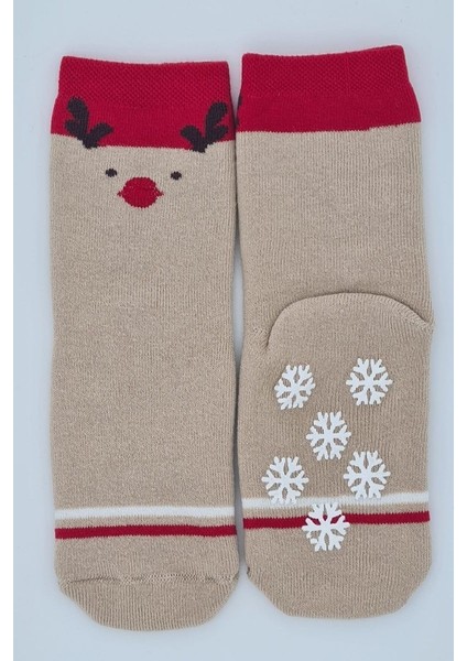 Kıpırık Baby3 Çift Kaydırmaz Tabanlı Havlu Pamuklu Kışlık Yeniyıl Temalı Çocuk ve Bebek Soket Çorap fiyatları