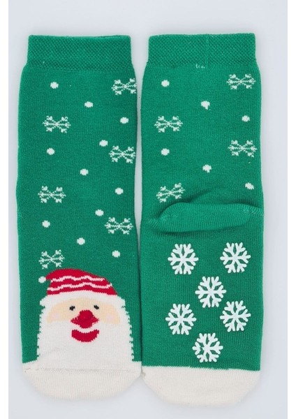 Kıpırık Baby3 Çift Kaydırmaz Tabanlı Havlu Pamuklu Kışlık Yeniyıl Temalı Çocuk ve Bebek Soket Çorap modelleri