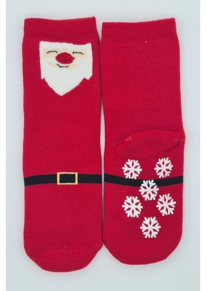 Kıpırık Baby3 Çift Kaydırmaz Tabanlı Havlu Pamuklu Kışlık Yeniyıl Temalı Çocuk ve Bebek Soket Çorap fırsatları